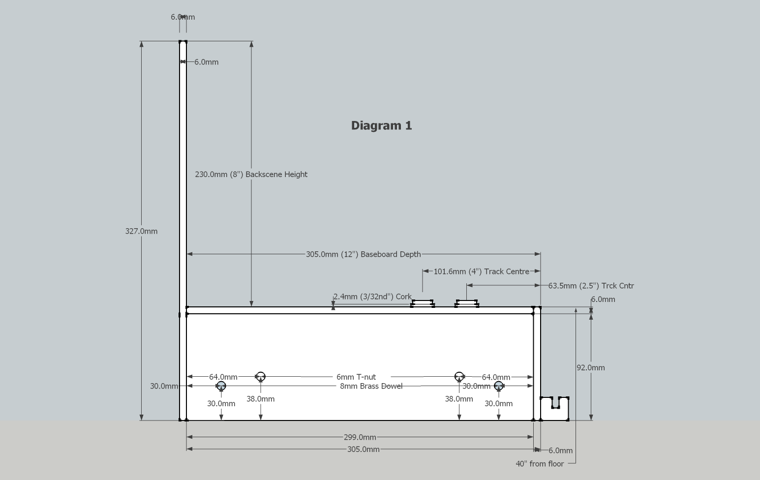 module arrangement as viewed from one end